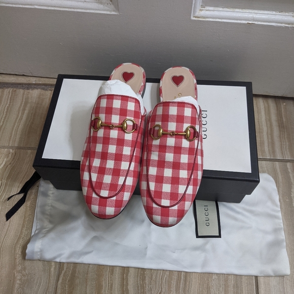 Gucci Princetown Gingham Slipper - Picture 2 of 11